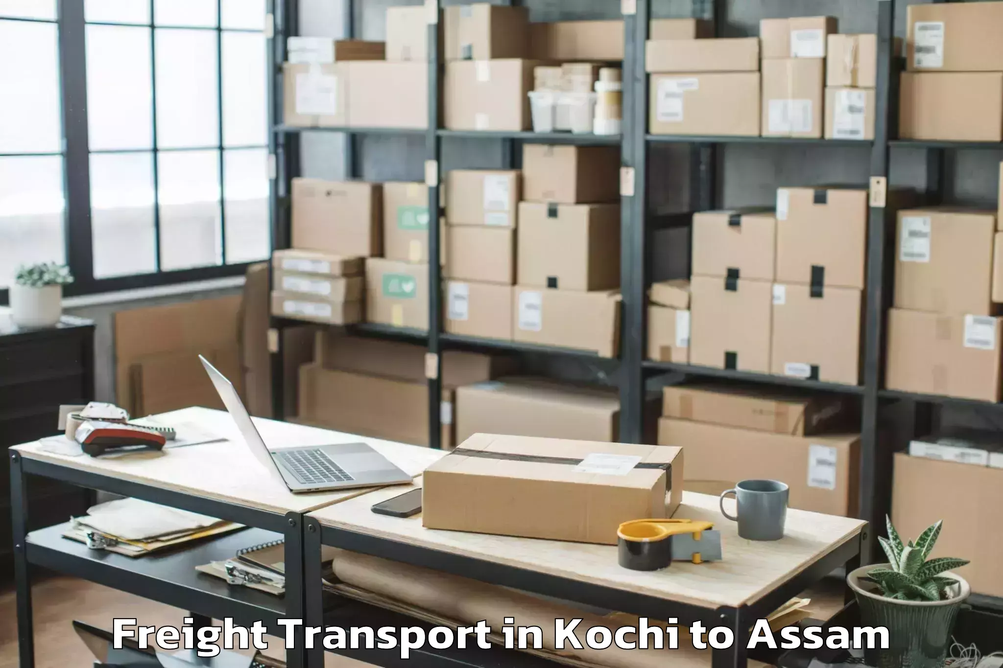 Easy Kochi to Kharupatia Freight Transport Booking